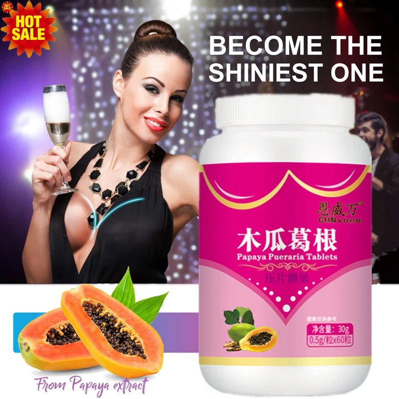 

Breast Enhancement Fuller Firmer Pills Papaya Pueraria Capsule for Women Breast Growth Vaginal Skin Hair Health Supplement