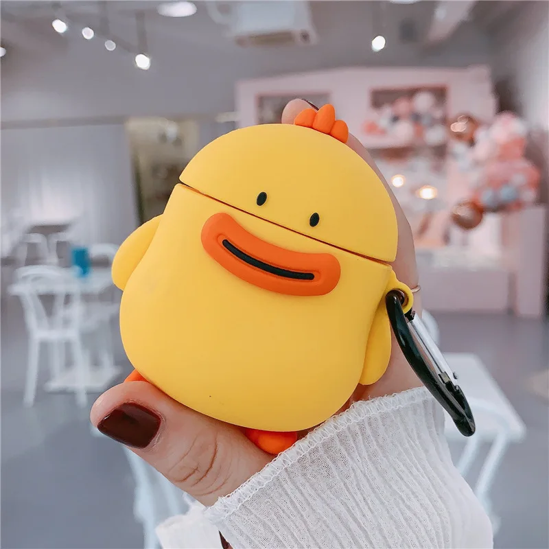 Для AirPods чехол 3D милый мультфильм силиконовый для Apple Airpods Забавный аксессуар