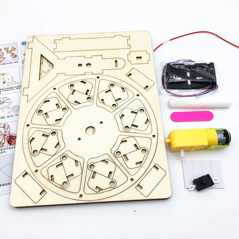3D DIY Электрический Ремесло Колесо обозрения головоломки деревянные модели