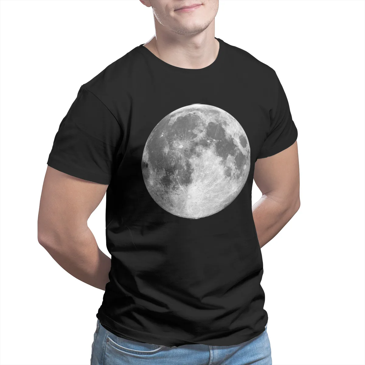 

Men's T-shirts Full Moon Essentials 100% Cotton Punk Kawaii Short Sleeve Mens Clothes 33275