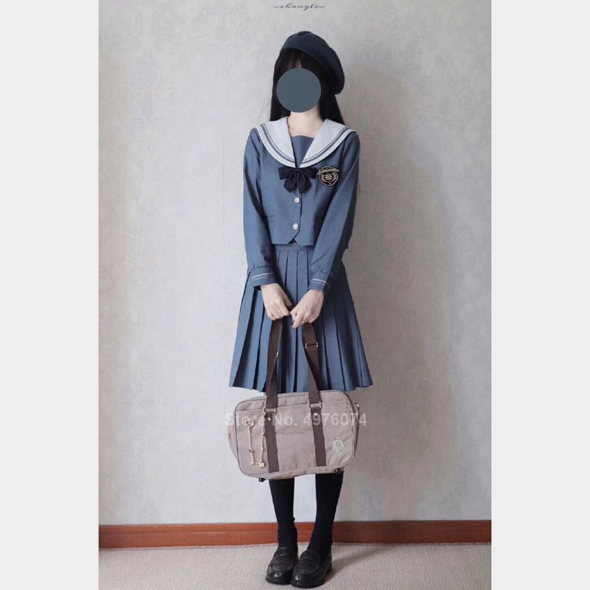 Студенческий костюм JK в японском стиле школьная униформа для девочек с коллажем