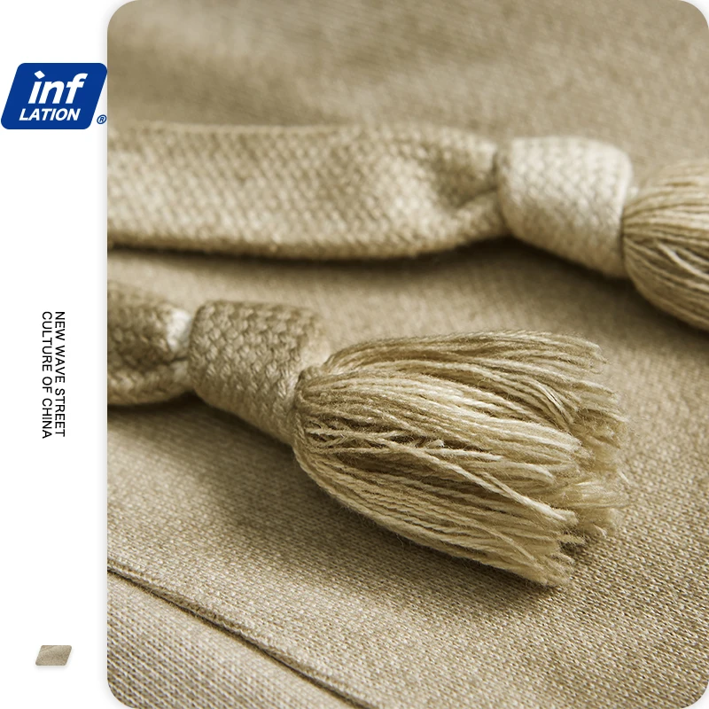 

INFLATION Fashion Vintage Loose Fit Knitted Sweatpant Men 2020 AW New Arrivals Elastic Waist Joggers Men Sweatpant 3301W