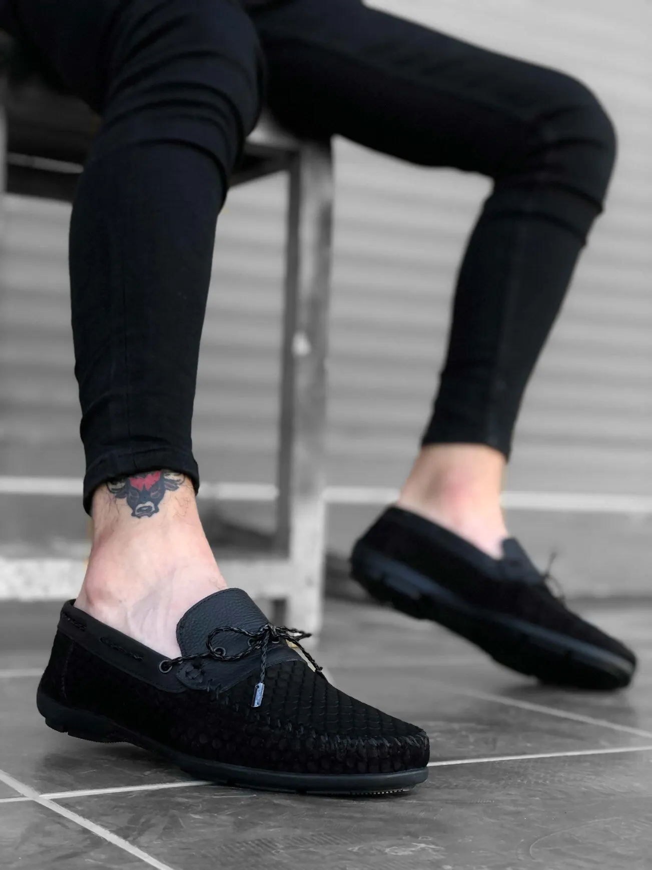 

BveA Store fashion spring summer comfortable daily In Non-Genuine Leather Modeled Black Slim Lacing Tassels Loefer Classic Men 'S Shoes