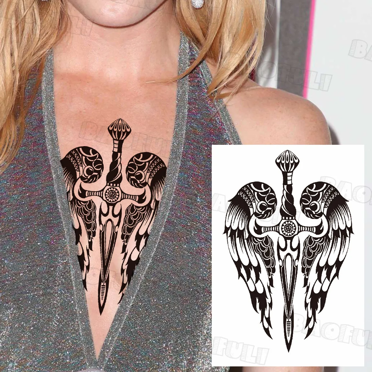 Сексуальная Лев Сова Временные татуировки для Для женщин с животным принтом