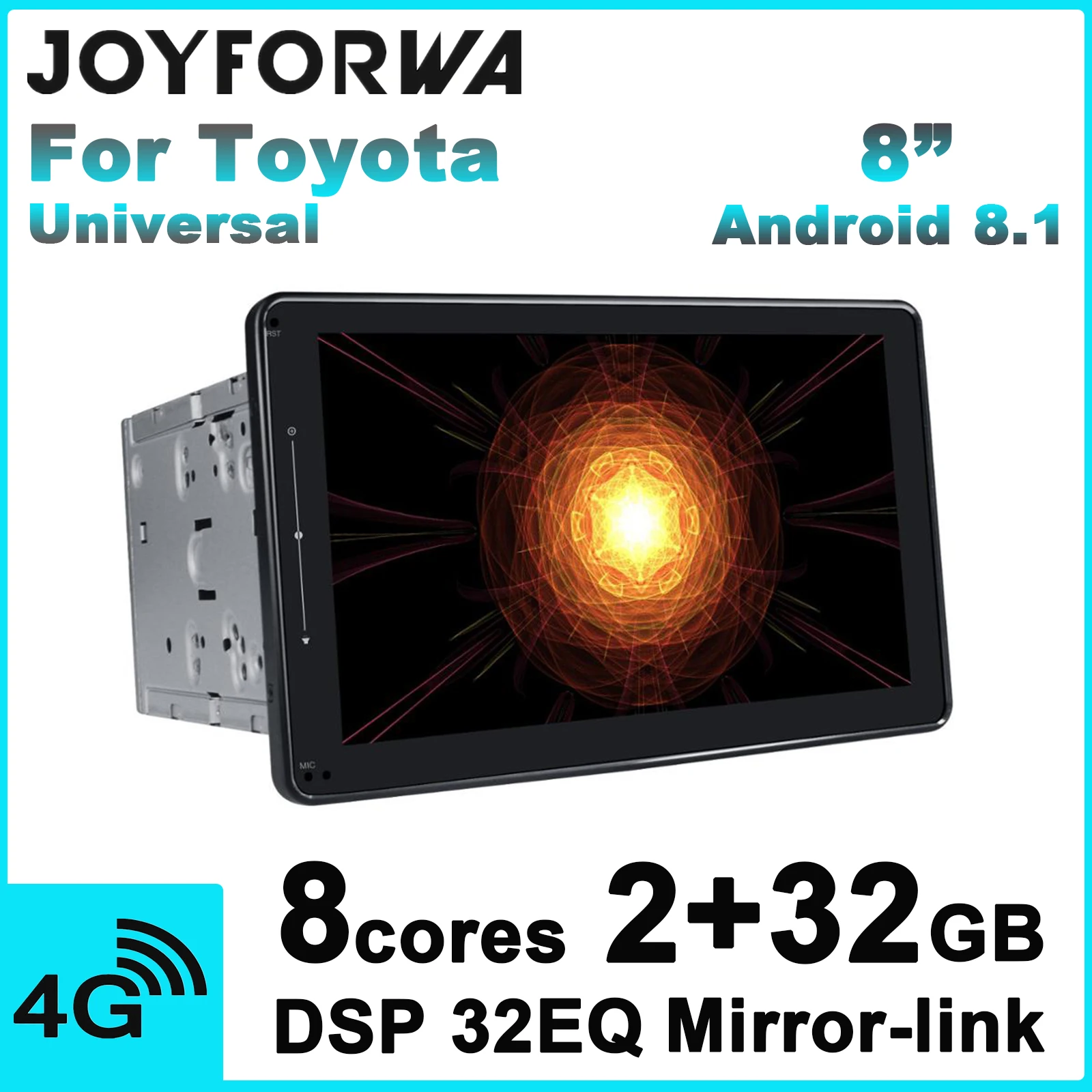 DSP 1280*720 8 &quot2Din Android 1 Автомобильный мультимедийный радио для Toyota gps сабвуфер