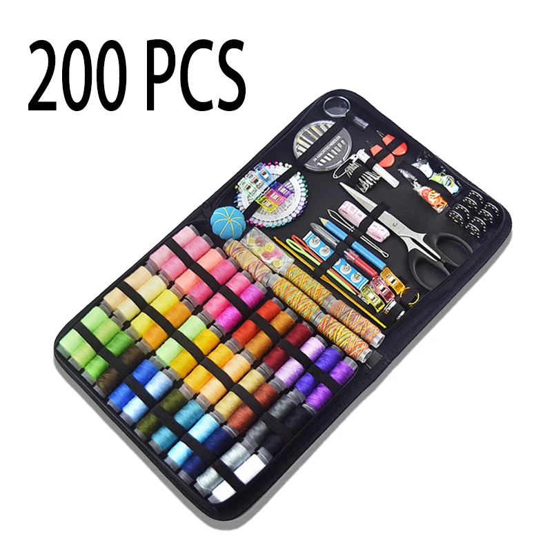 

200/68PCS Sewing Kit DIY Multi-function Arts Crafts Sewing Storage Box Set Protable Embroidery Tools Sewing Machine Accessories