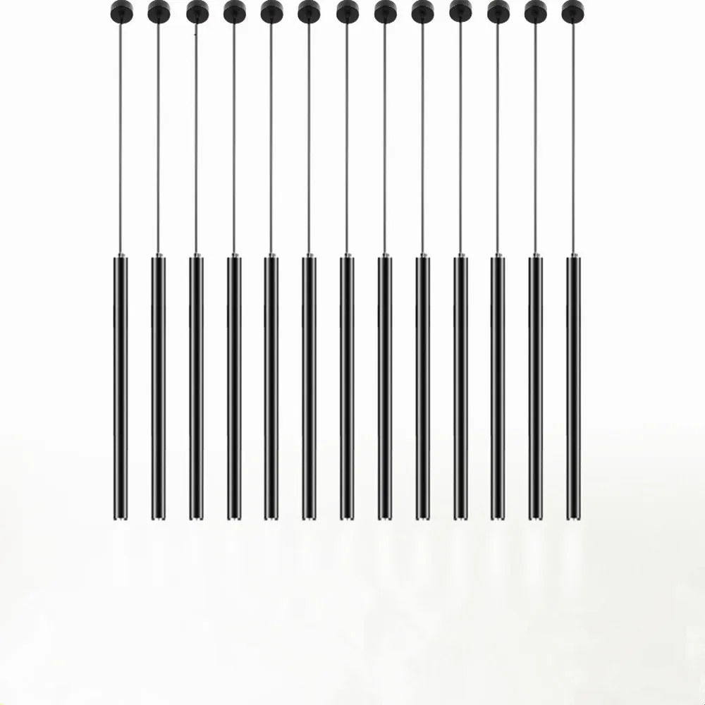 Скандинавский подвесной светильник s длинный алюминиевый черный кухонный длина