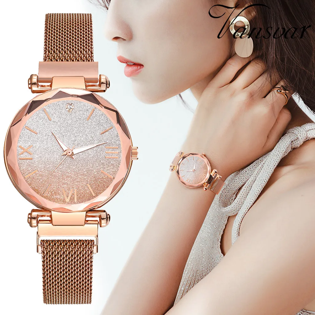 

DAIGELO Magnet Buckle Gradientstarry Roman Watch Quartz Casual Women's Watch Ladies 2021 Smart Watch High-quality