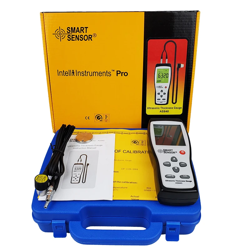 Цифровой ультразвуковой толщиномер/измеритель скорости звука/тестер глубины