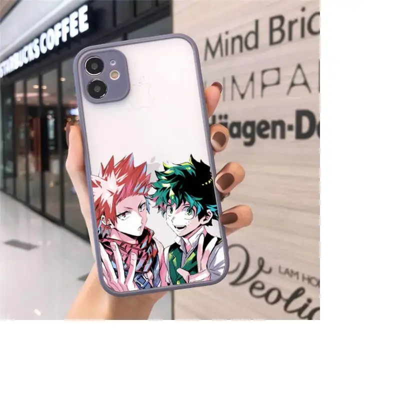 

My Hero Academia Phone Case matte transparent For gray iPhone 7 8 x xs xr 11 12 pro plus max mini Funda Clear