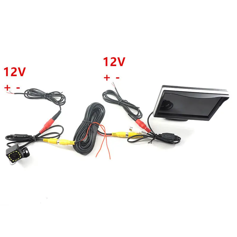 

Car Monitor 5 inch Rear View Monitor Car Reversing Rearview Backup Camera LED infrared Reverse Camera Night Vision Camera