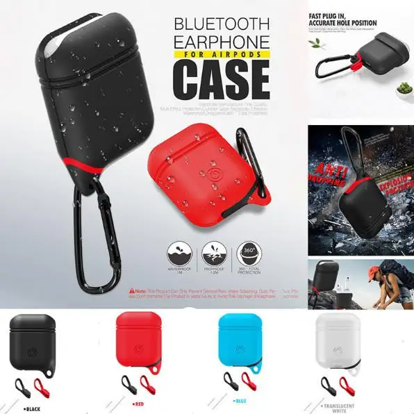 Противоударный чехол с крючком для наушников Airpods, 360 градусов Противоударный чехол с крючком для наушников Airpods, 360 градусов
