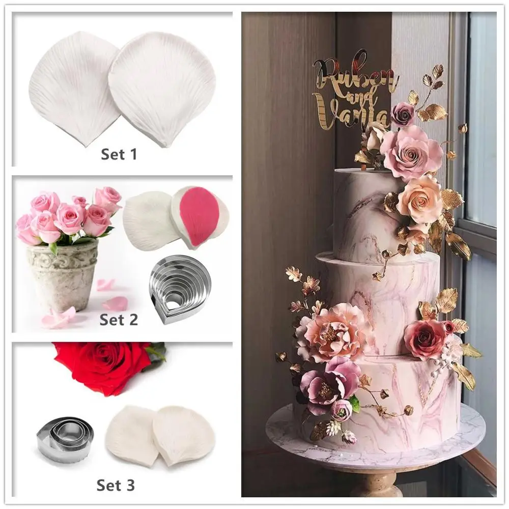 Силиконовая формочка в виде цветов для украшения торта форма шоколадной мастики