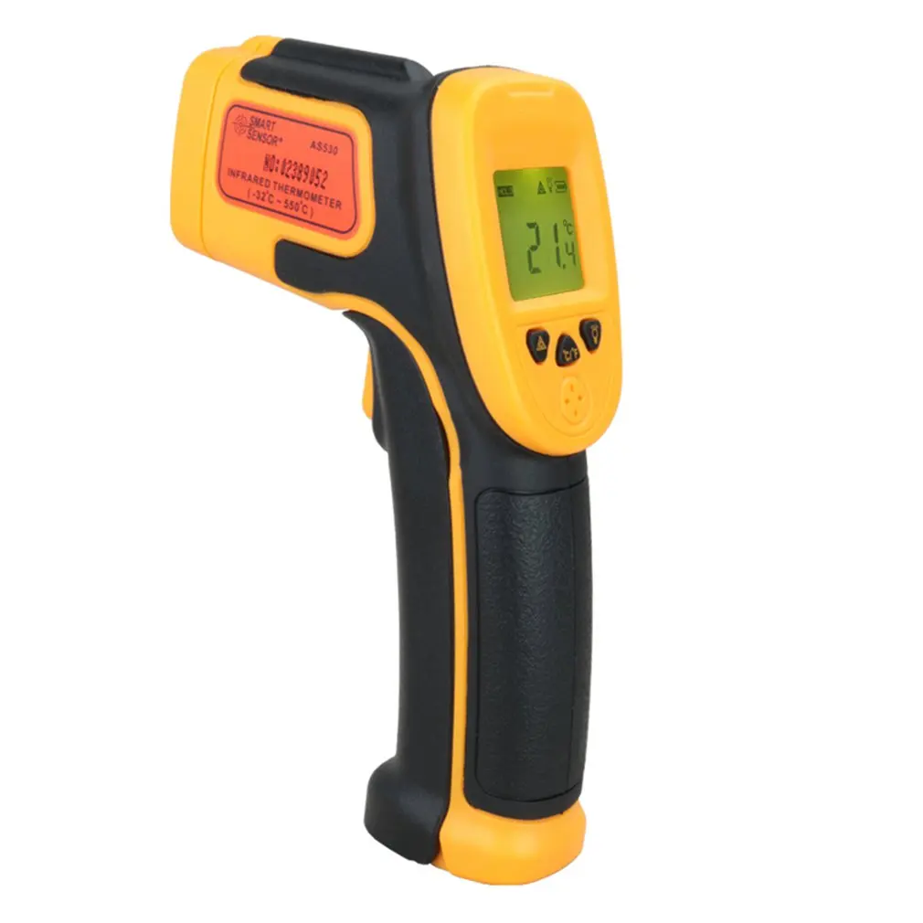

Digital Infrared Thermometer Non Contact Infrared Thermometer AS530 IR-LCD Color Screen Temperature Meter Gun -32~550 ℃