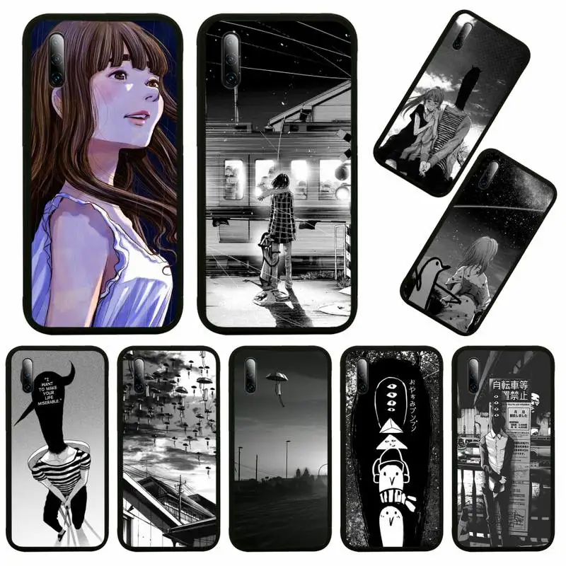 

Oyasumi Punpun Phone Case For Huawei Nova 2 3 4 5 7 I T Plus E Pro Se Y5 Y6 Y7 Y8 Y9 Y10 P Plus Prime 2018 S Cover