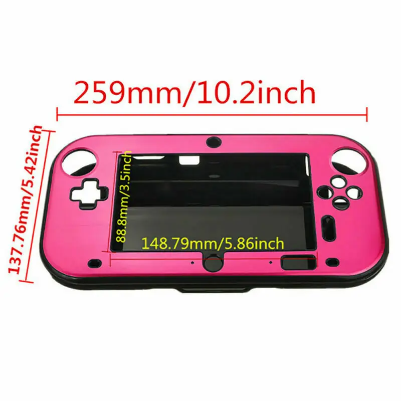 

Plastic+Aluminium Full Body Protective Snap-on Hard Shell Case For Wii U Gamepad