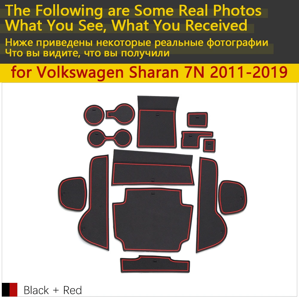 Нескользящий Резиновый коврик для чашки дверной паз Volkswagen VW Sharan 7N SEAT Alhambra MK2 2011 ~