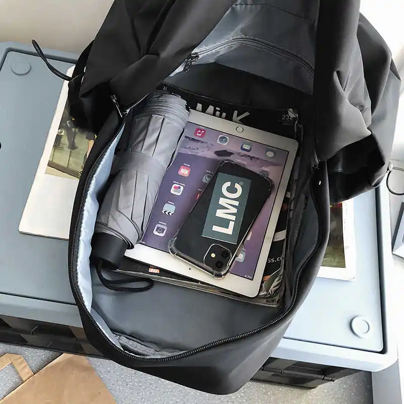 

New women knapsack solid color bag unisex college backpack for laptop