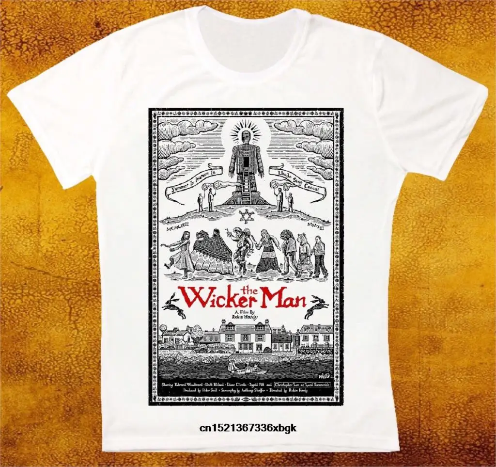 Плетеный человек 70s культовый фильм ужасов Ретро Винтаж хипстер унисекс футболка