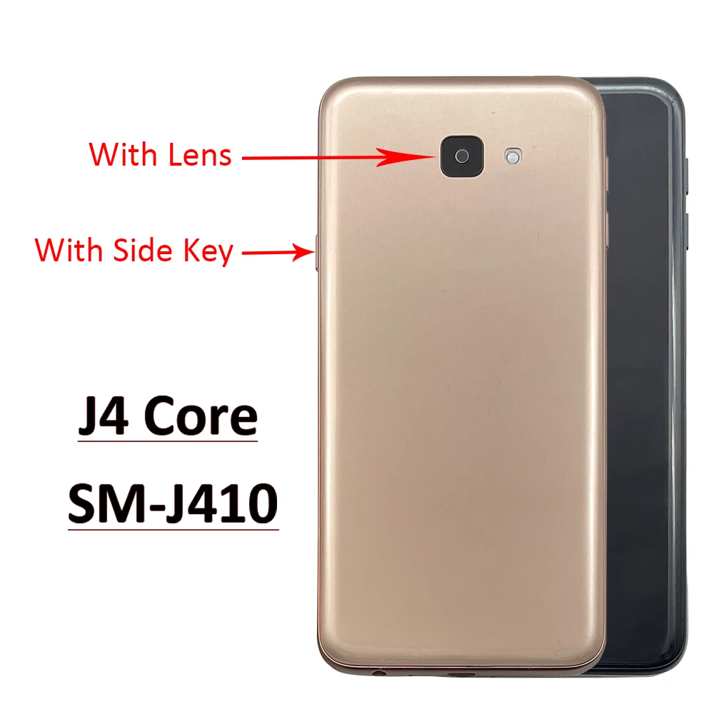 

New Back Battery Door Rear Housing Cover Case With Side Button With Lens For Samsung Galaxy J4 Core SM-J410 J410F J410