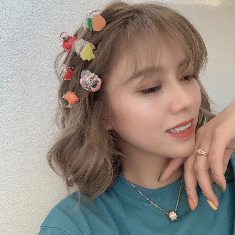 Корейский зажим головной убор маленькая заколка прекрасный фруктовый цвет для