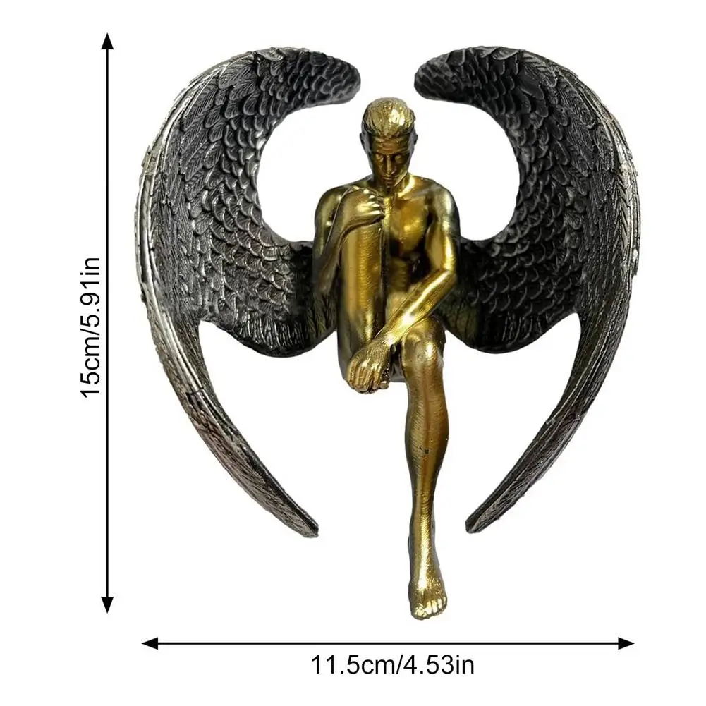 

Resin Angel Model Statues Lugubrious Angel Sculpture Shelf Decor Centerpiece Ornaments Angel Statue Office Table Home Decoration