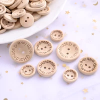 3050pcs 2 holes natural wooden buttons for clothes decorative button diy handmade 2 eyelets bottons sewing accessories3