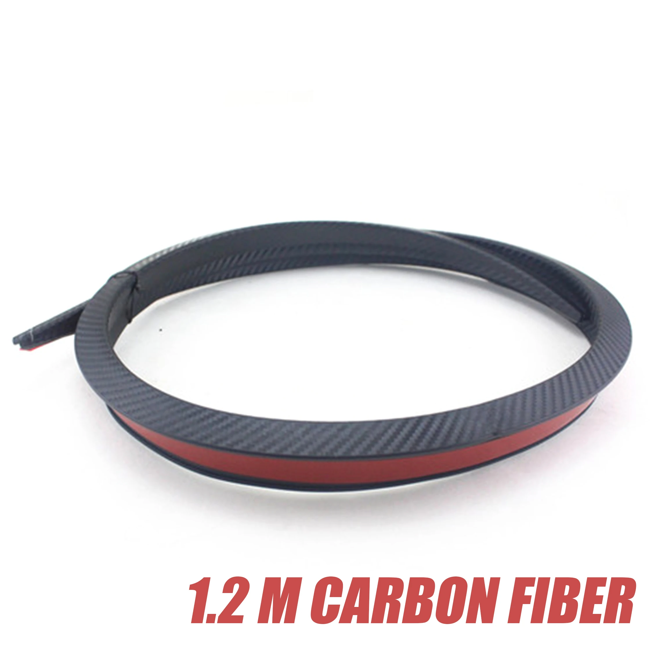 1.2 m carbon fiber 1,5 м/1,2 м Универсальный углеродное волокно/черный цвет мягкий Автомобильный задний спойлер на крышу багажника заднего крыла накладка на губы наклейка - Цвет: 1.2 m carbon fiber