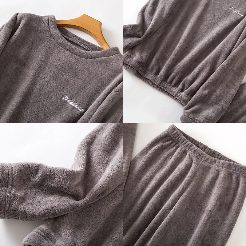 

GCAROL Women Coral Fleece Top Elastic Waist Pants Warm Stretch Autumn Winter 2 Pieces Tracksuits Suit Casual Pullover and Pants