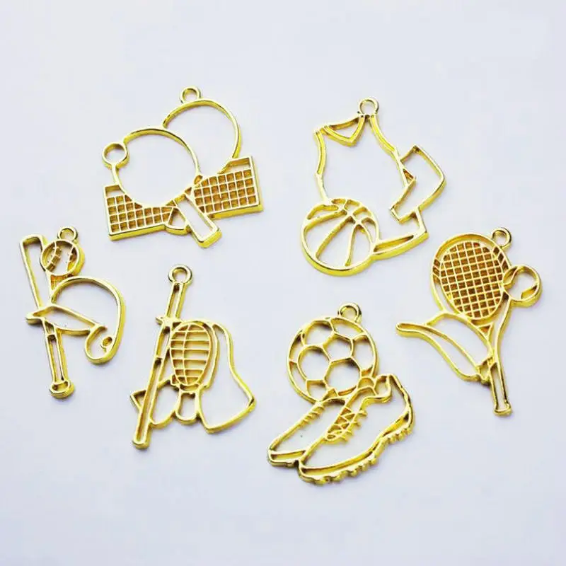 5 шт. спортивная серия креативная металлическая рамка Подвеска ювелирных изделий