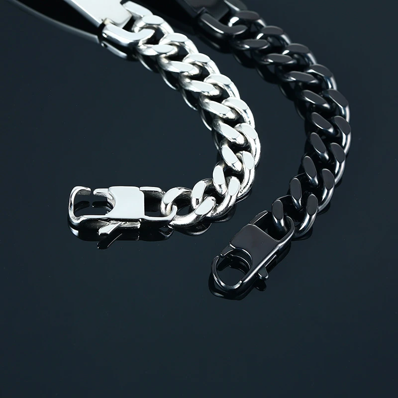 Vnox бесплатный персонализированный ID браслет для мужчин AAA CZ камень нержавеющая