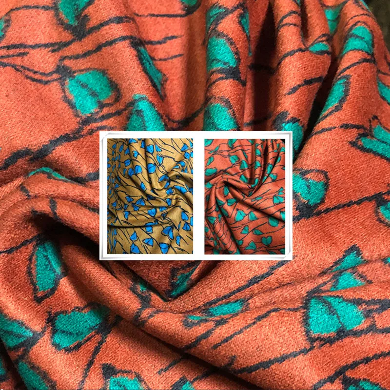 

108cm Wide Knitted Mink Velvet Fabric New Autumn Winter Wool Jacquard Cloth for Dress Clothing Sewing Material Per Meter Cloth