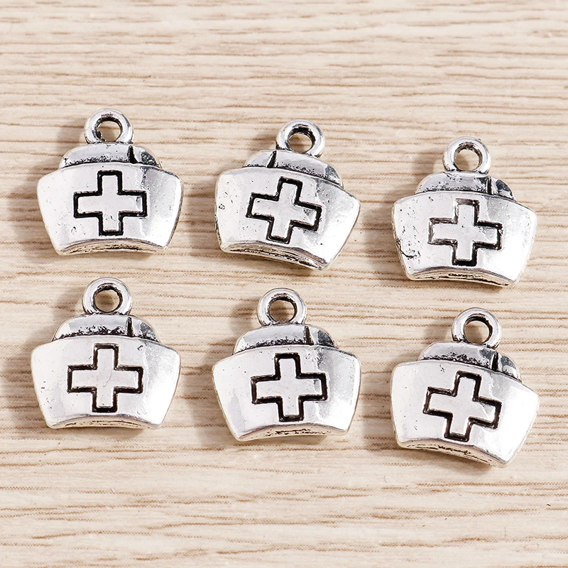 

20pcs 12*13mm Alloy Emergency Medical Bag Charms for DIY Jewelry Making Retro Silver Color Charms Necklaces Bracelet Accessories