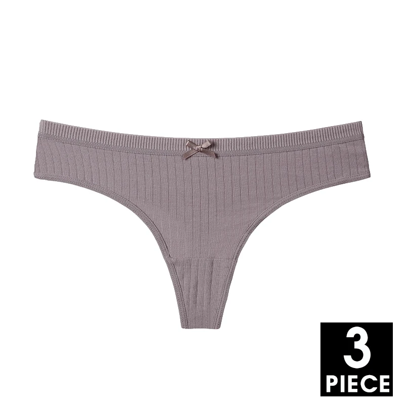 A 3pcs Женские Бесшовные трусики-стринги, сексуальные трусики размера плюс, стринги, нижнее белье из хлопка, трусы с низкой талией, нижнее белье, удобные трусы XXXL# F - Цвет: A 3pcs