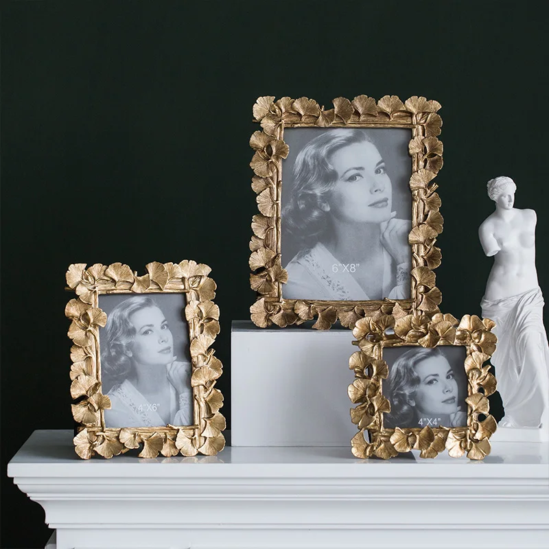 Miz 1 шт. роскошный стиль барокко золото 3D трехмерный гинкго домашний декор смола