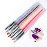 7pcsset painting dotting brushes pen set nail art design brush pen for flower design line liner stripes manicure diy tool kits