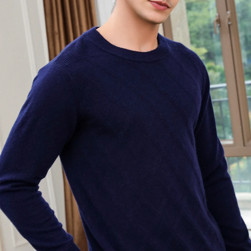 Зимний вязаный свитер мужские кашемировые пуловеры из козы 100% теплый джемпер с