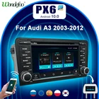 PX6 магнитола 2 din android 10 с экраном автомагнитола для Audi A3 8P1 8P S3 Hatchback RS3 2003-2012 Carplay, интеллектуальная система Мультимедиа видеоплееры автомагнитола блютус автозвук Навигация стерео Навигатор