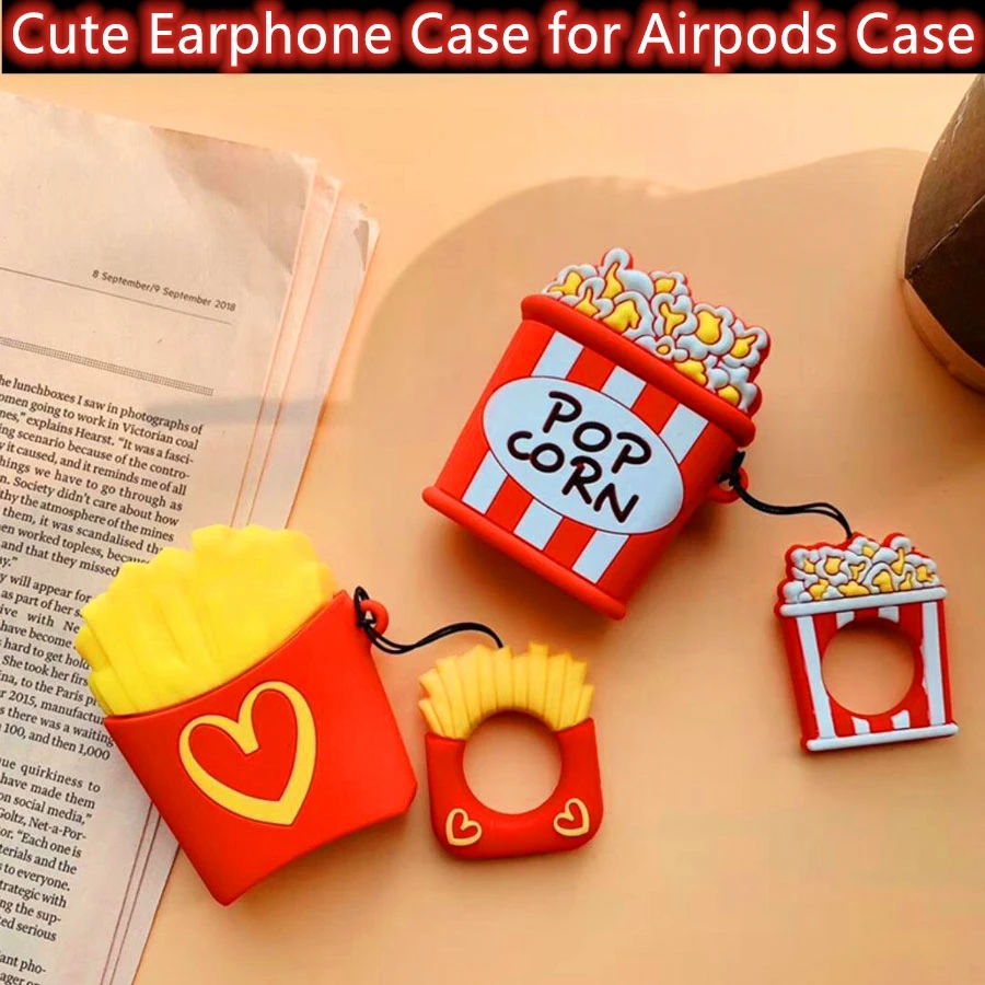 Силиконовый защитный чехол для наушников Apple Airpods с кольцом и чипами 1 2 |