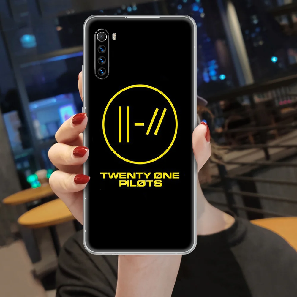 Чехол с логотипом twenty one pilots для XIAOMI Redmi Note 3 4 4X 5 6 7 8 9 Pro T S max прозрачный