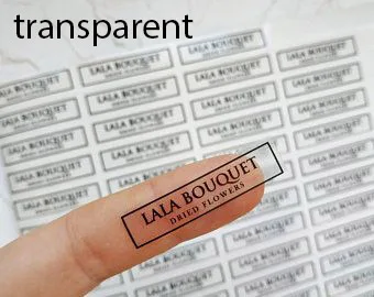 100 шт. наклейки на заказ/свадебные наклейки/логотип бизнеса Прозрачная Клейкая