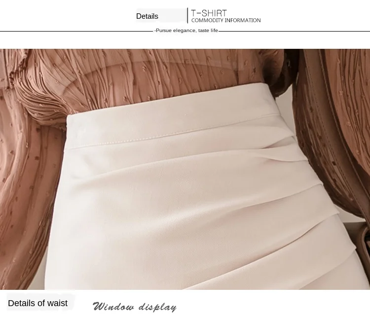 

Women's High Waist A-line Short Skirt Female Pack Hip Tight Fit All-match Black Irregular High Waist Pack Hip Skirt High Quality