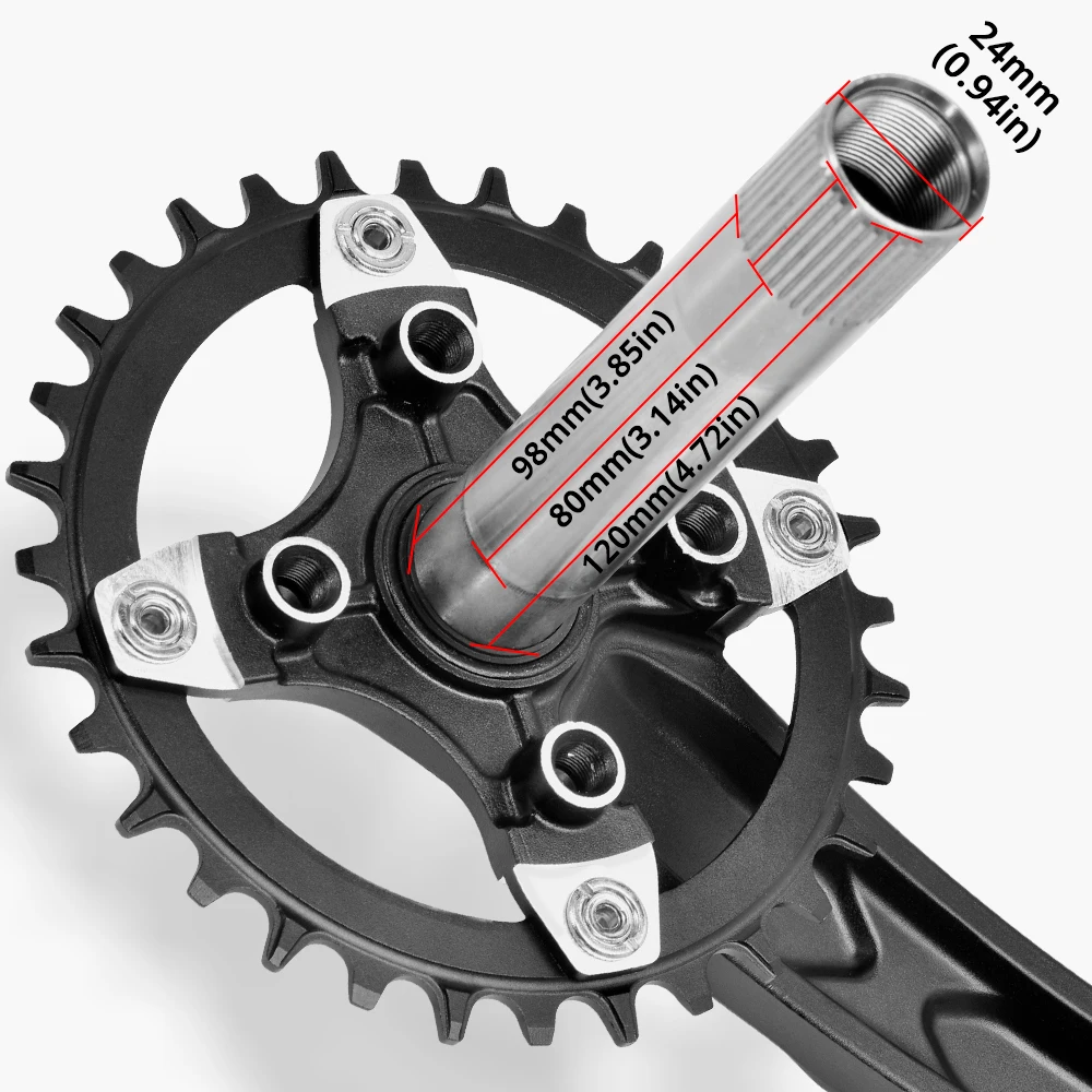 IXF Bike Crank Arm Set Mountain 170mm Crankset 104BCD 32/34/36/38/40/42/44/46/48/50/52T Chainring for Shimano FSA Gaint | Спорт и