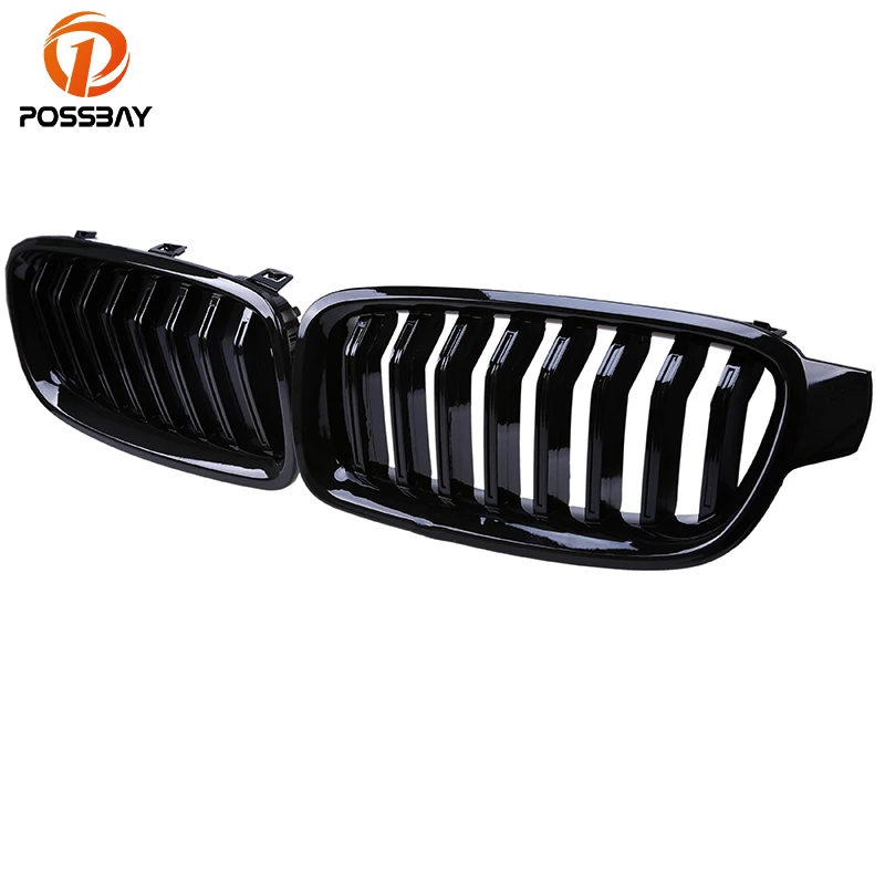 Передняя Спортивная решетка радиатора POSSBAY глянцевая черная Автомобильная для BMW
