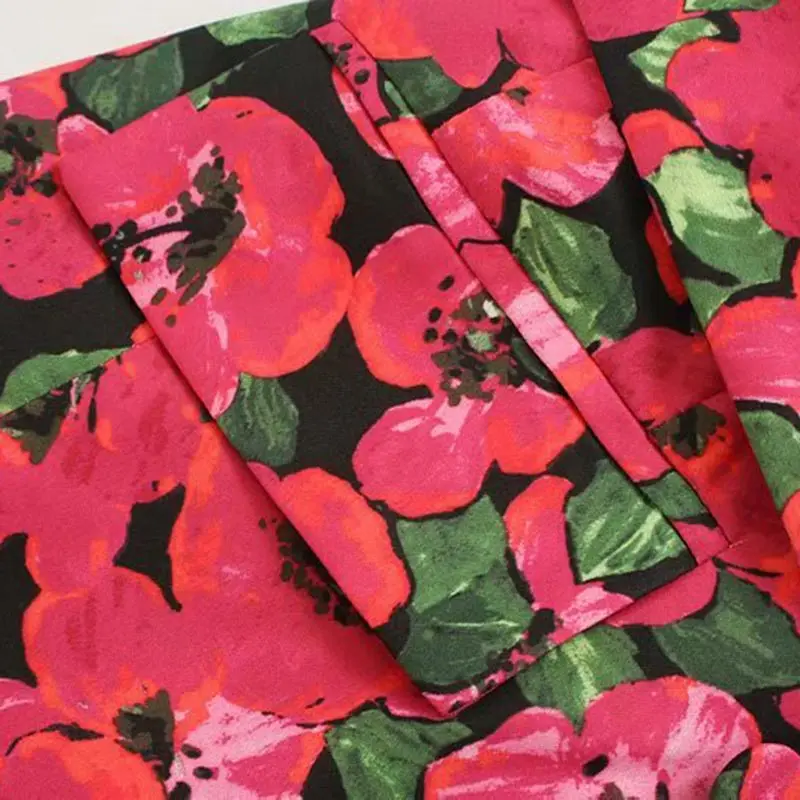 Za женское элегантное винтажное мини платье с цветочным принтом и длинным рукавом