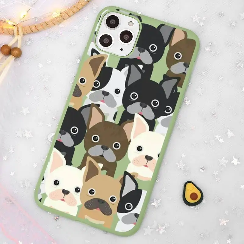 

American Pit Bull Terrier Phone Case Candy Color Green for iPhone 11 12 pro XS MAX 8 7 6 6S Plus X SE 2020 XR