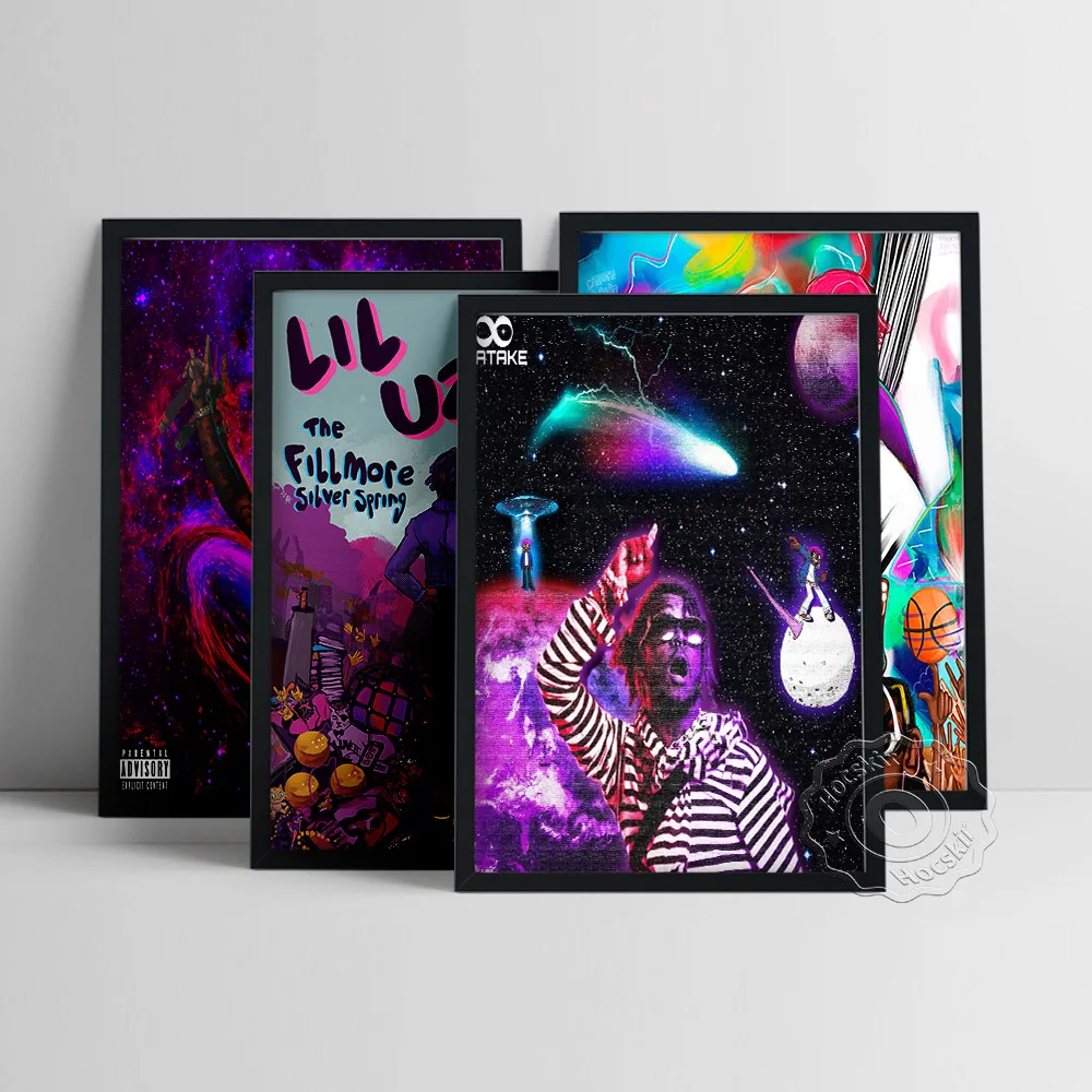 

America Rapper Lil Uzi Vert Prints Art, Hip Hop Rap Singer Poster, Music Star Wall Picture, Bar Pub Club Wall Sticker, Fans Gift