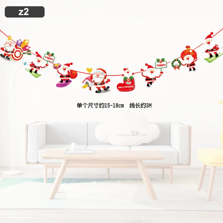 Рождественские украшения флаг для одежды в торговых центрах подвесной