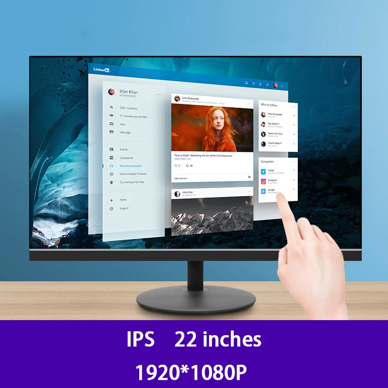 22-дюймовый IPS сенсорный экран HD игровой монитор 1920*1080P компьютерные мониторы