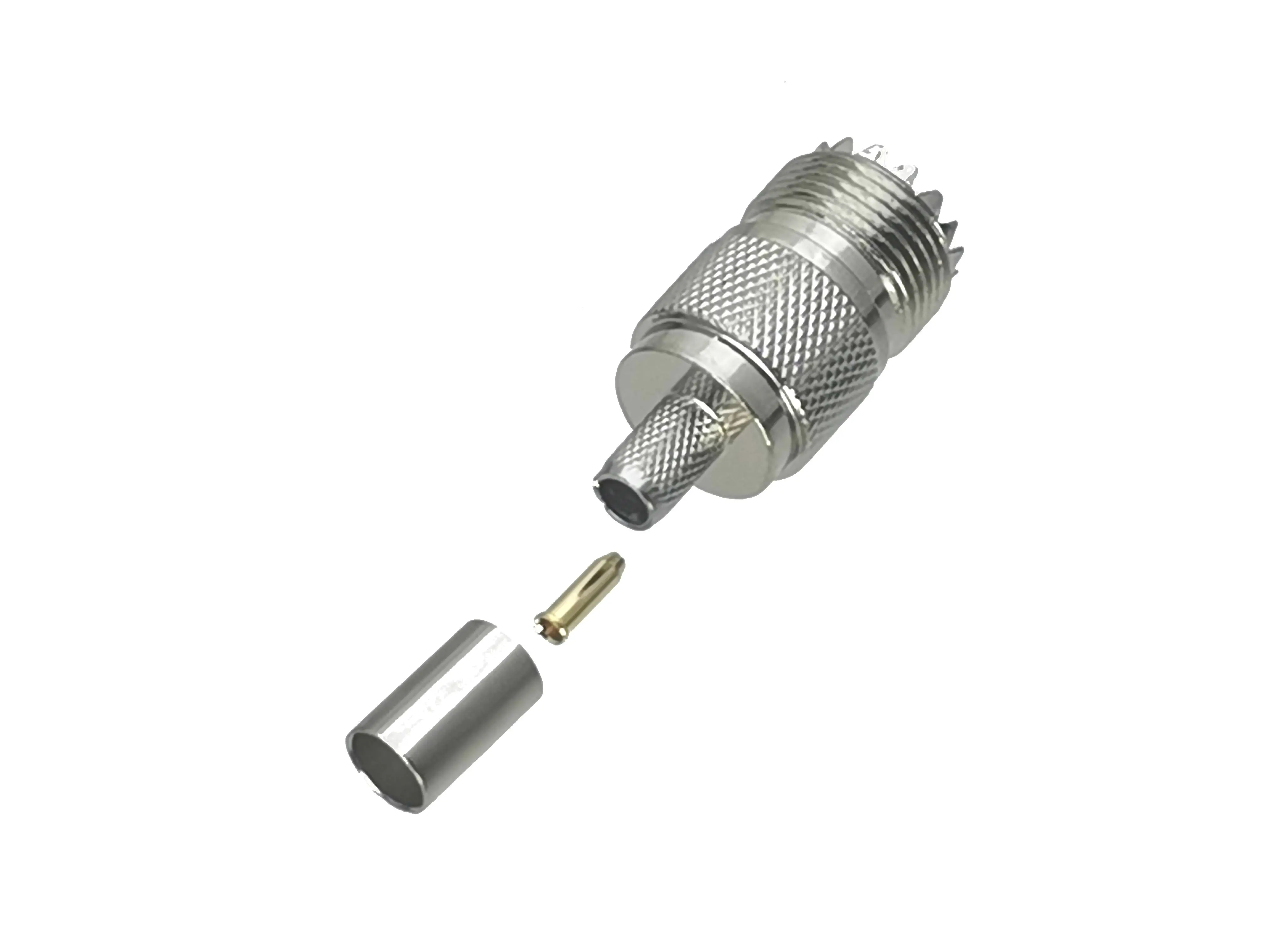 1Pcs Connector UHF SO239 Female Jack Crimp RG8X LMR240 RF Adapter Coaxial High Quanlity | Обустройство дома